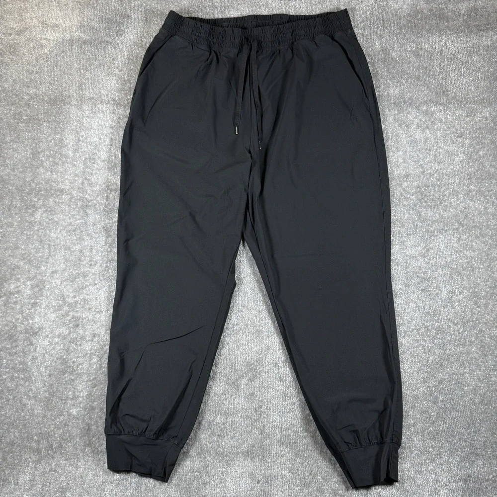 Old Navy Joggers Womens XL Black High Rise Go-Dry Performance Stretch Athleisure